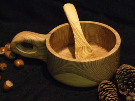 kuska large bowl bushcraft olive wood